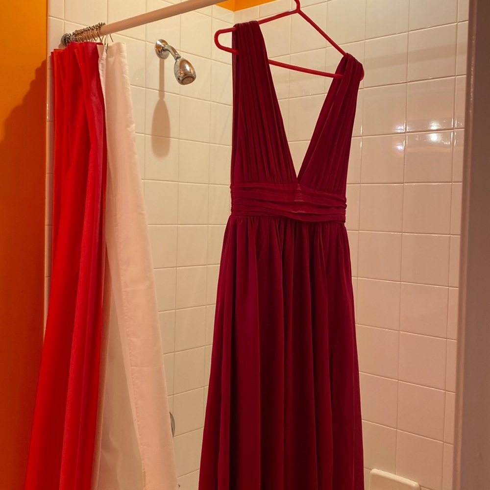 Dark pink maxi dress